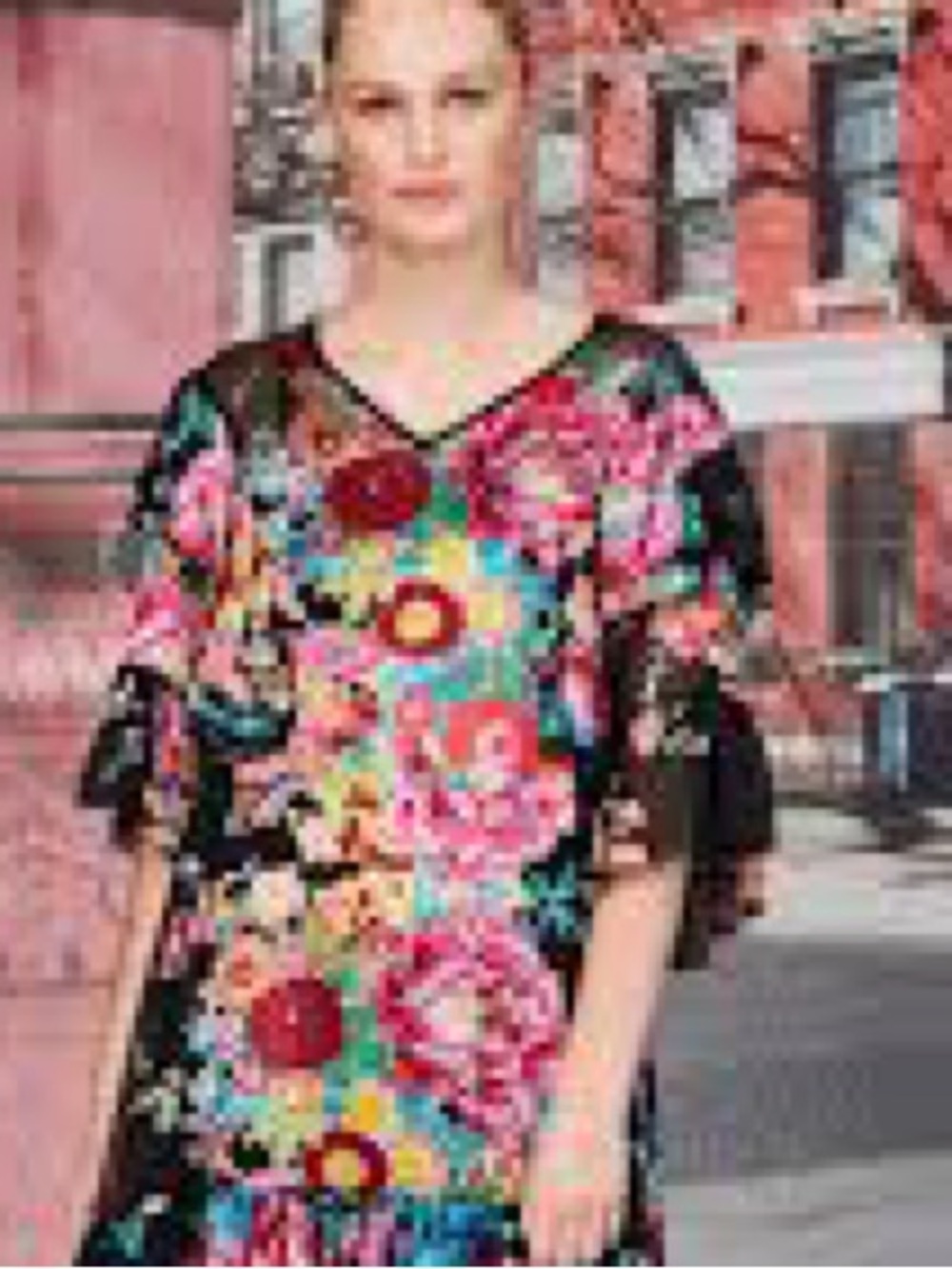 NWOT -Nicole Miller Studio Boho  floral bell sleeve dress